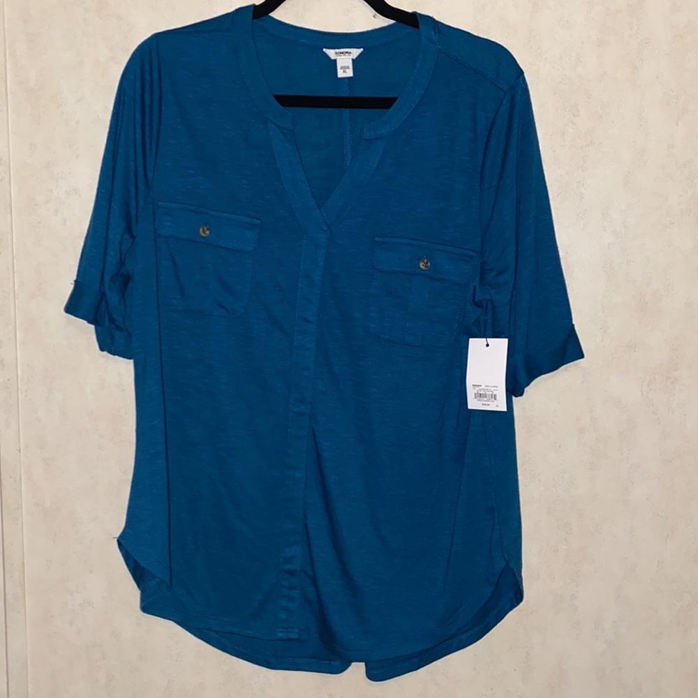 Sonoma teal blouse